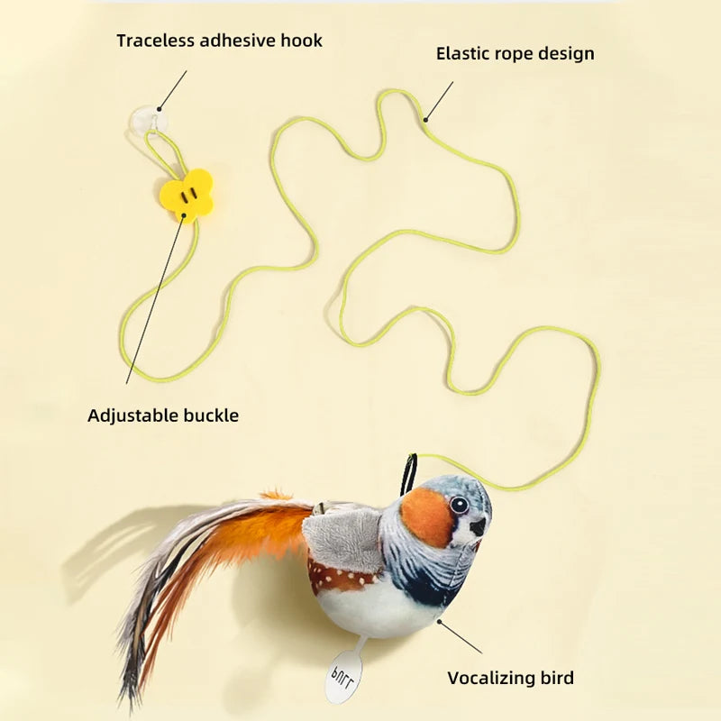 HOOPET Interactief Vogel Speeltje – Leuk en Fuzzy Kattenstokje