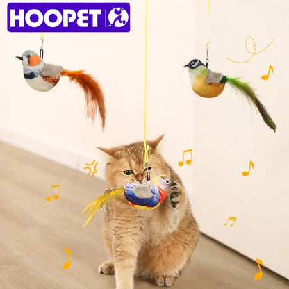 HOOPET Interactief Vogel Speeltje – Leuk en Fuzzy Kattenstokje